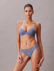 Low Rise Bikini Briefs - Icon Logo Lace, Blue Tulip, hi-res