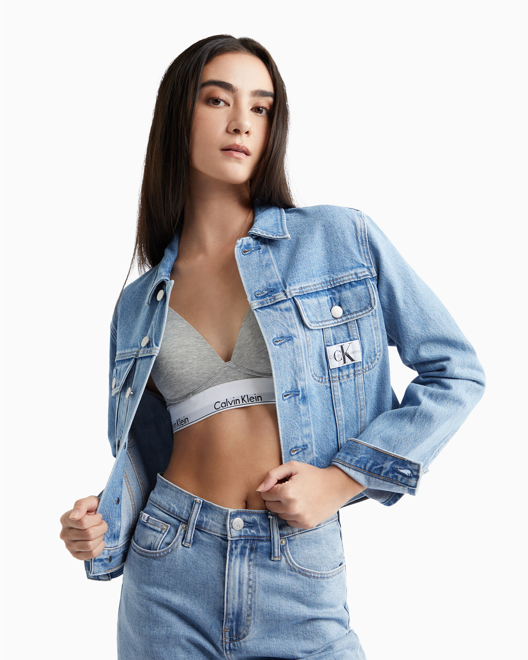 Calvin klein discount jean jacket women