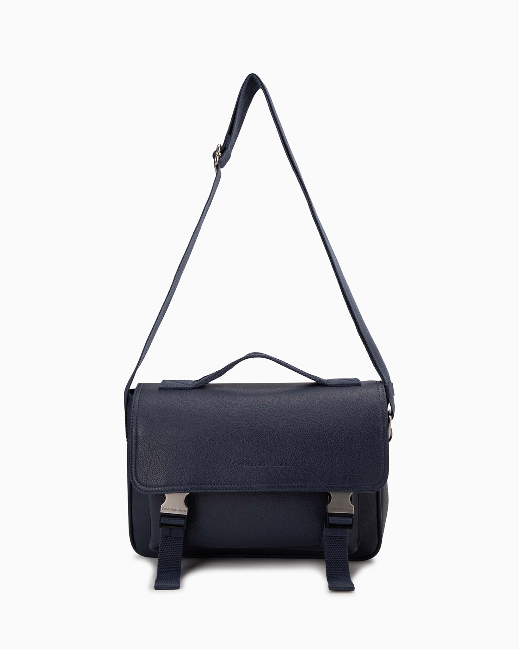 Men's pebbled messenger bag on sale