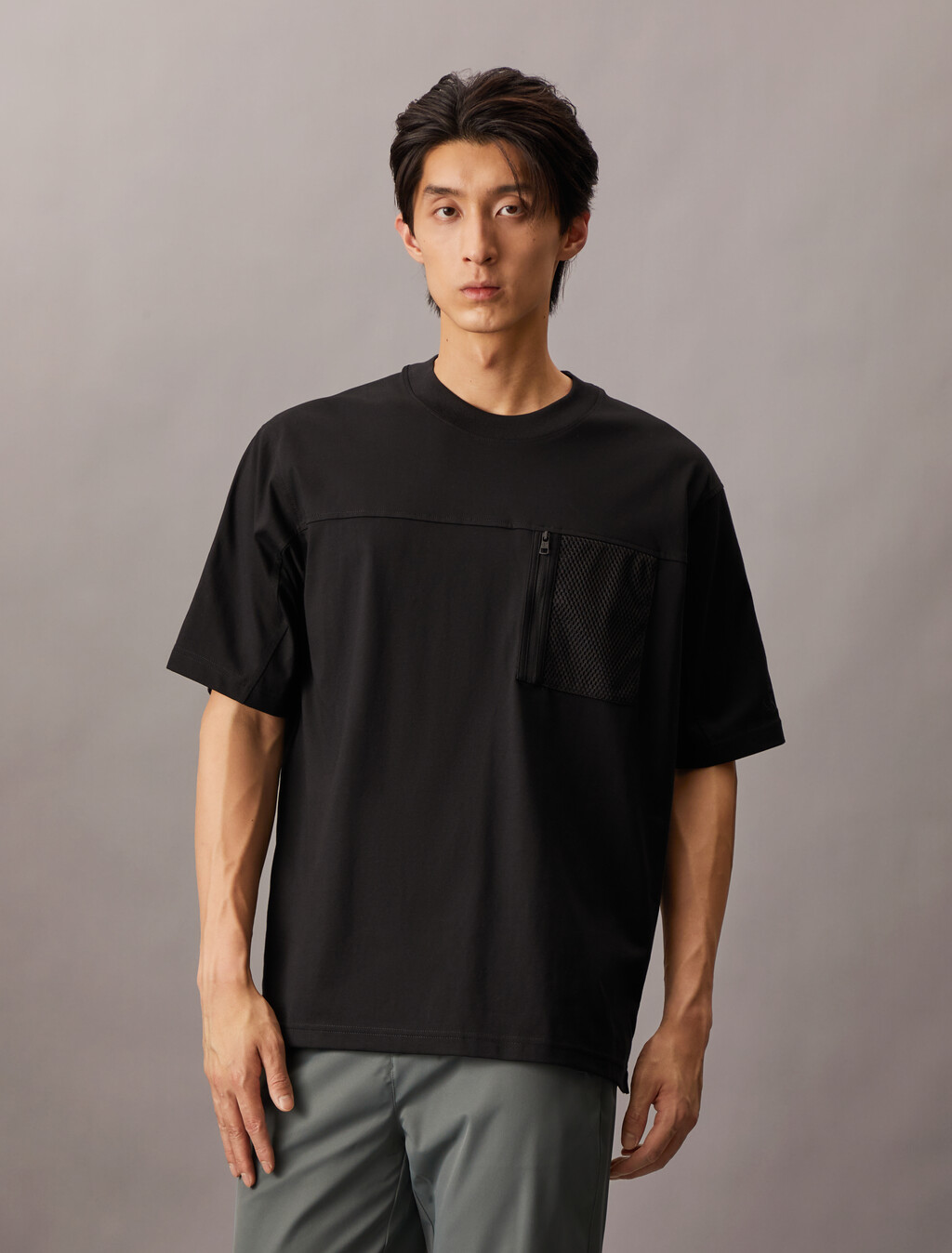 Cooling Relaxed Tee, Ck Black, hi-res