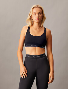 Essentials Modern Sport 中度承托胸罩, Black Beauty, hi-res