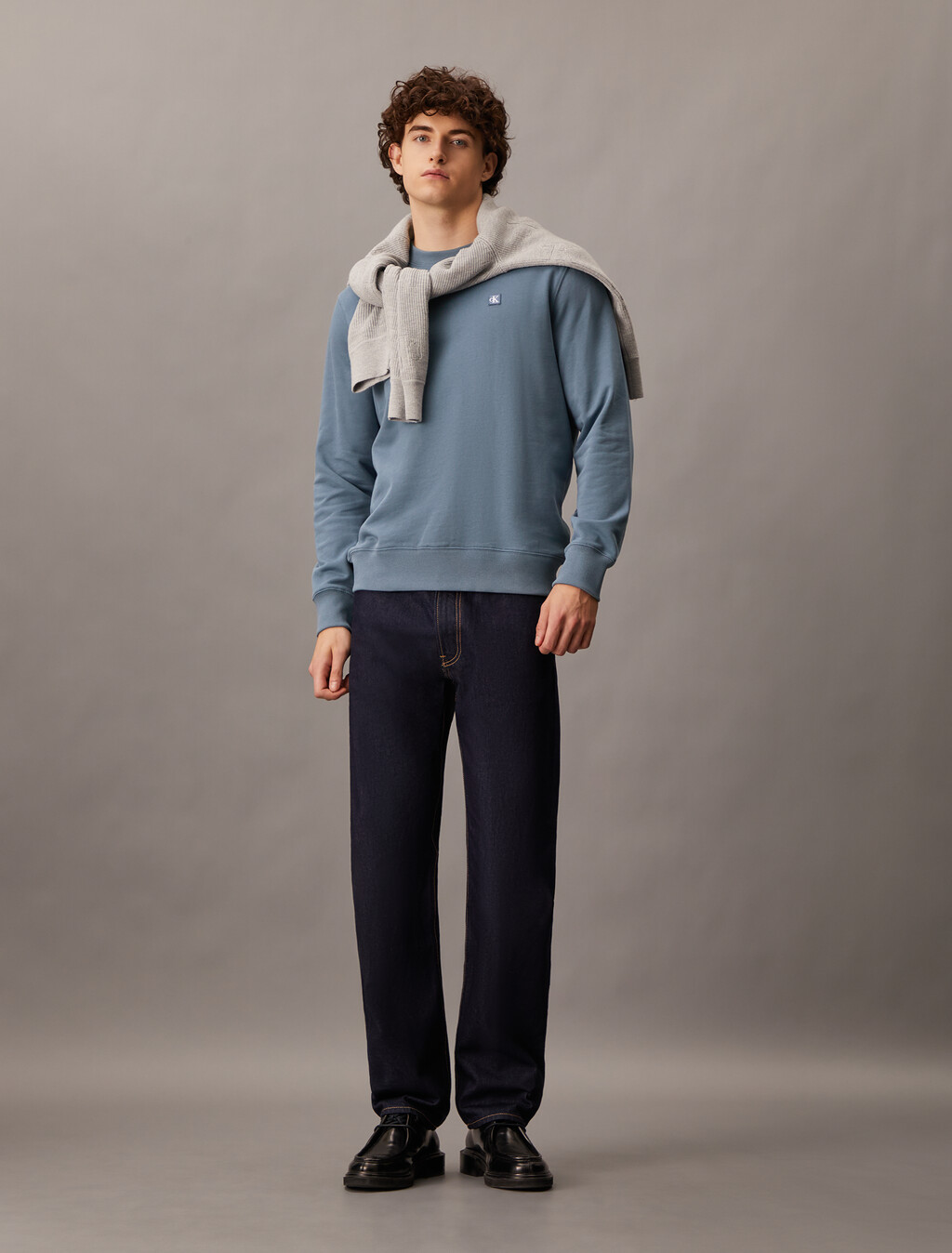CK Badge Regular Sweatshirt, China Blue, hi-res