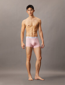Icon 彈性棉質平口內褲 2 件組, snow heather/ buff pink, hi-res