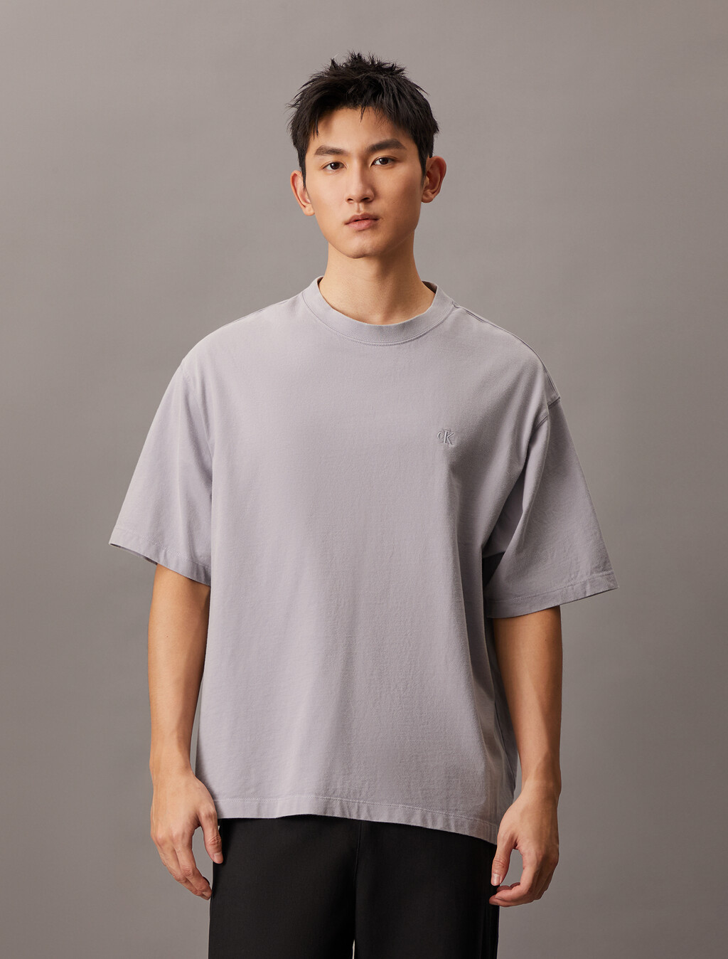 Relaxed Heavy Jersey T-shirt, Lilac Gray, hi-res