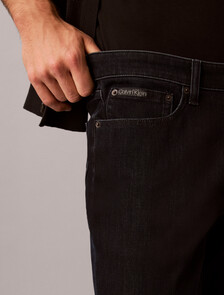 37.5 修身牛仔褲, BLUE BLACK STONE, hi-res