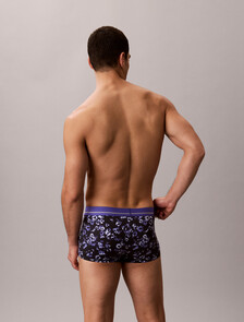 Icon Microfiber Stretch Metallic Low Rise Trunk, IKAT FLORAL BLACK, hi-res