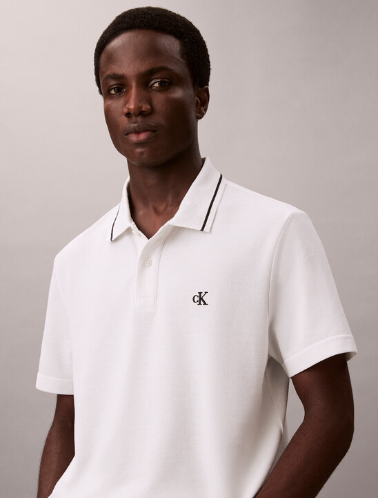 Monogram 珠地布飾邊 Polo 衫