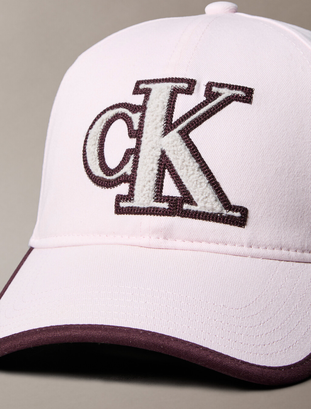 防 UV 斜紋毛圈紗標誌棒球帽, Cradle Pink, hi-res