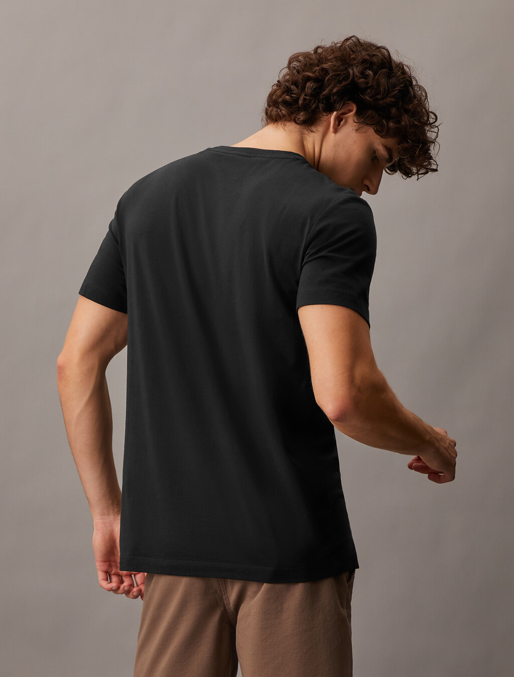 經典標誌短袖 T 裇, Ck Black, hi-res