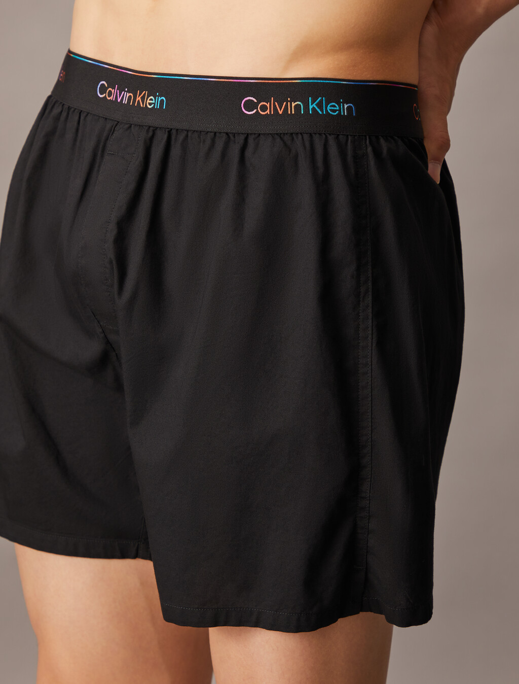 100% Cotton Pride Boxer, Black, hi-res