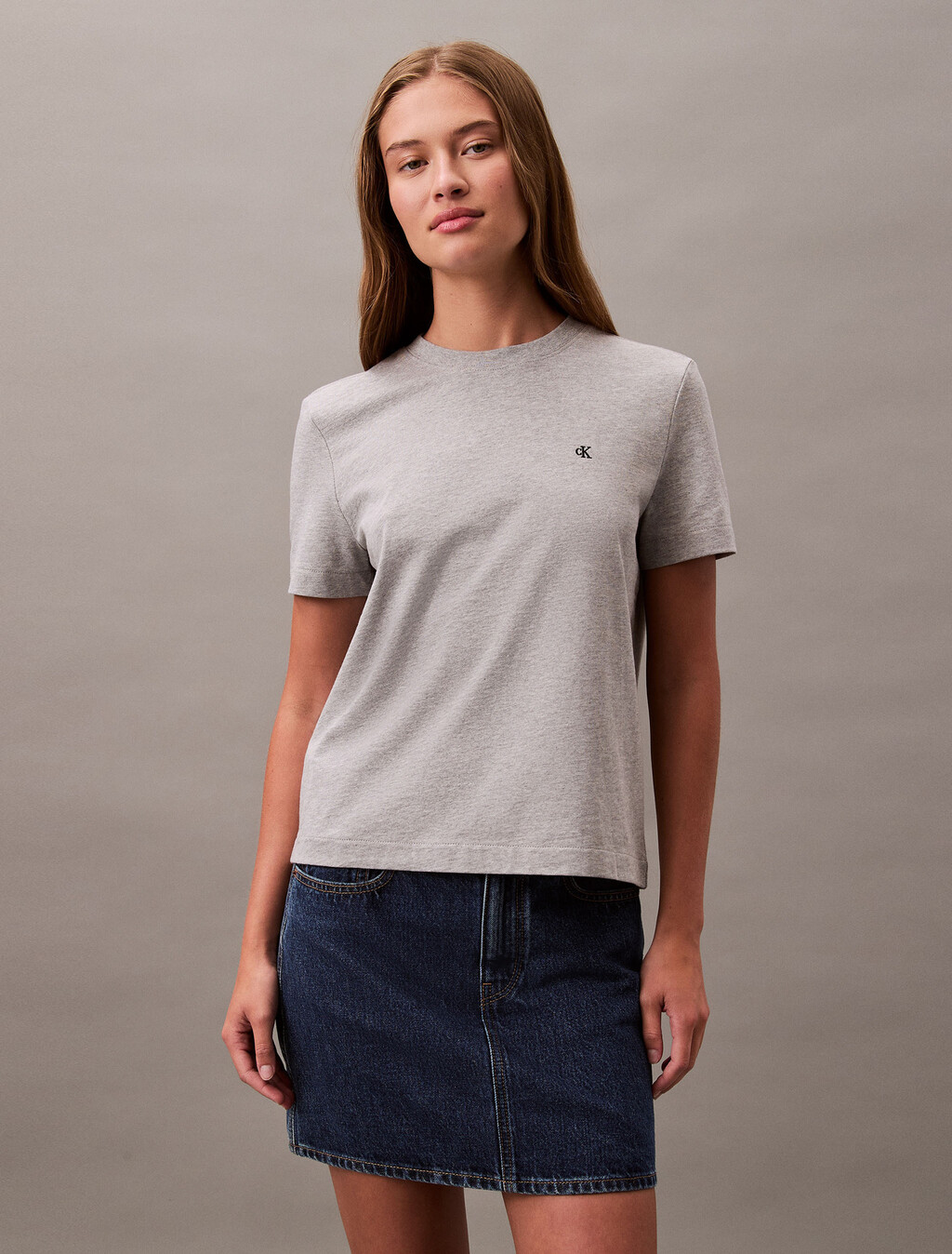 CLASSIC SLIM TEE, HEROIC GREY HEATHER CM1BK 08, hi-res