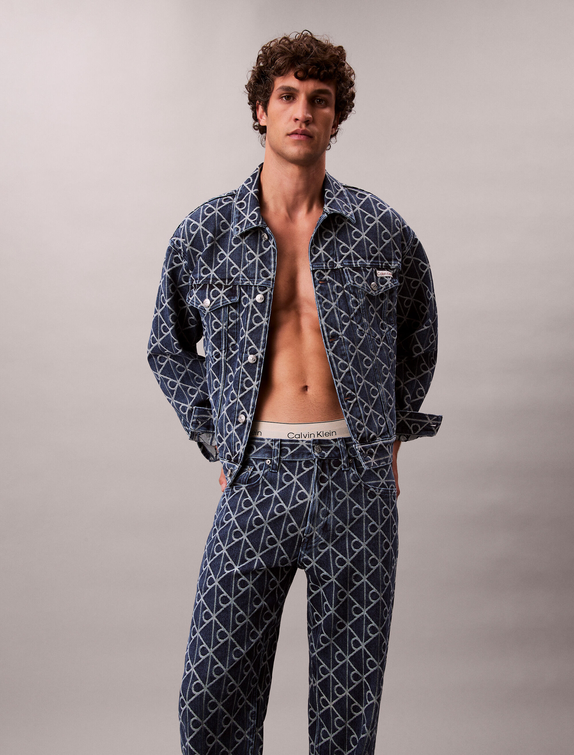 Allover Logo 90's Straight Jeans | blue | Calvin Klein Taiwan Allover Logo 90's Straight Jeans | blue | Calvin Klein Taiwan