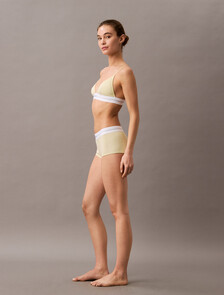 Cotton Modal Stretch Rib Lightly Lined Triangle Bra, Garden Glade, hi-res