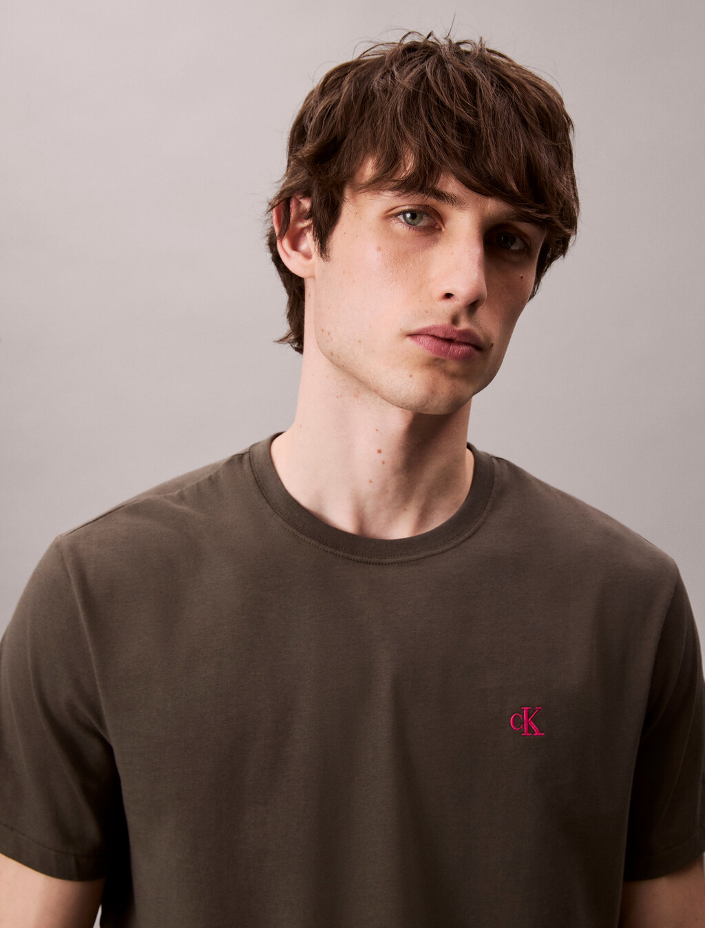 Embroidered Monogram Logo Relaxed T-Shirt, Beluga, hi-res