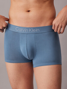 超柔軟莫代爾纖維平口內褲 3 件套組, Oatmeal Heather/Gulf Blue /Liberty Blue, hi-res