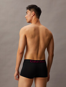 3 件套組對比標誌低腰平口內褲, black w high rise logo/black w petunia pink logo/b, hi-res