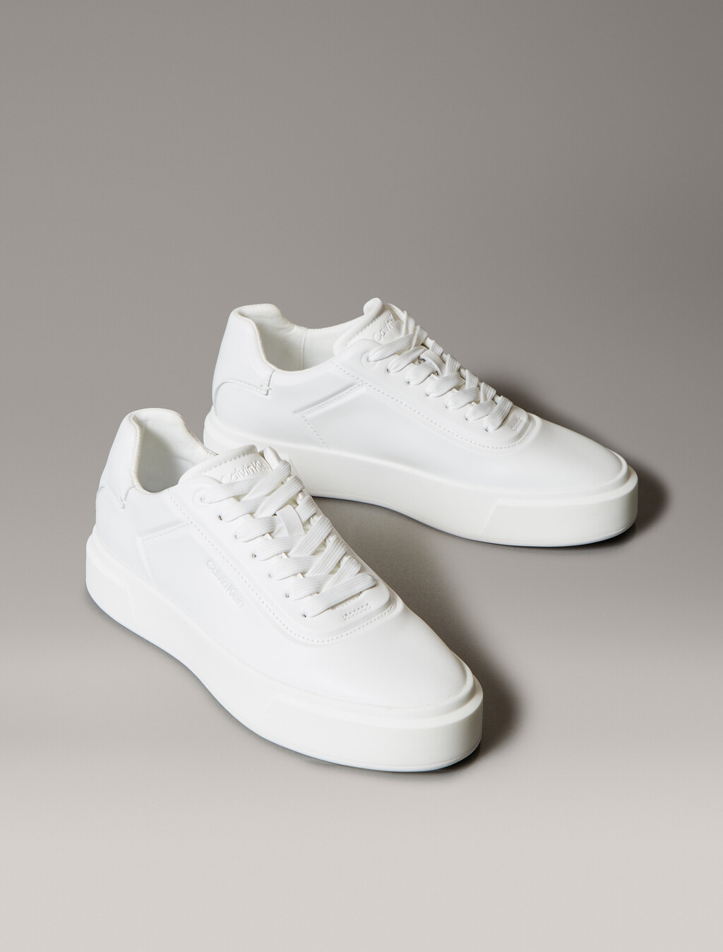Premier - Leather Signature Trainers, Triple Bright White, hi-res