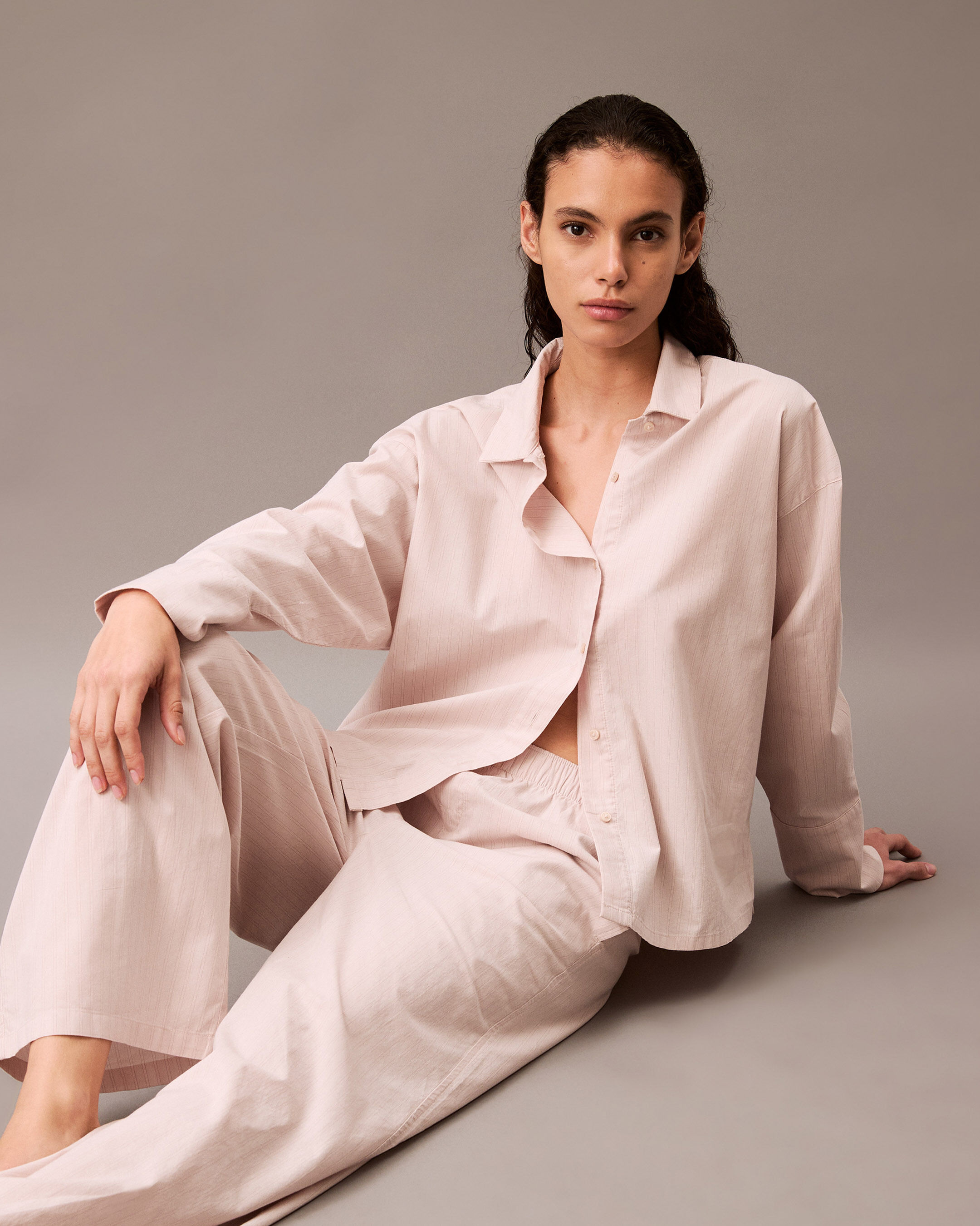 Cotton Poplin Regular Shirt | pink | Calvin Klein Taiwan