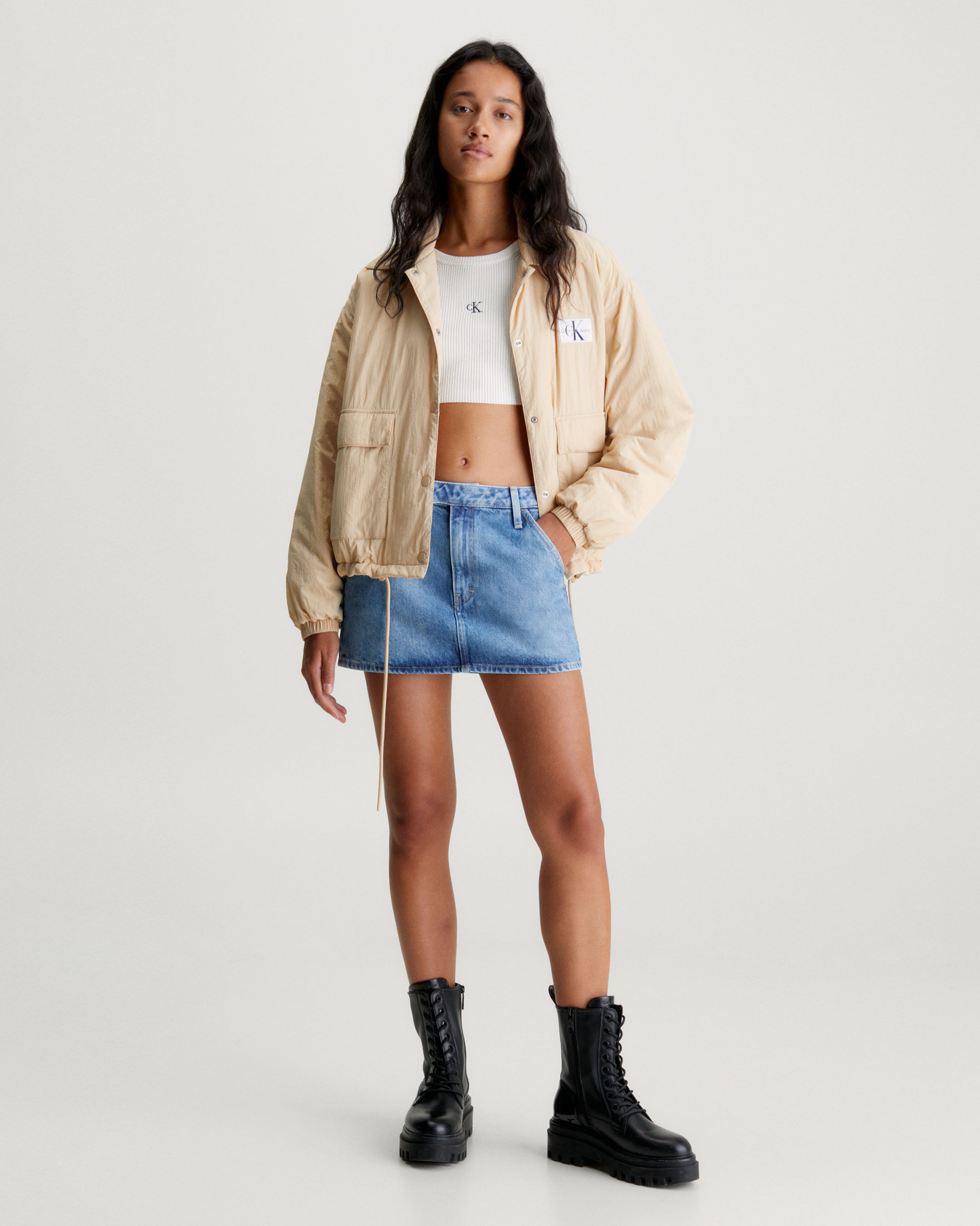 Calvin klein long winter coat store