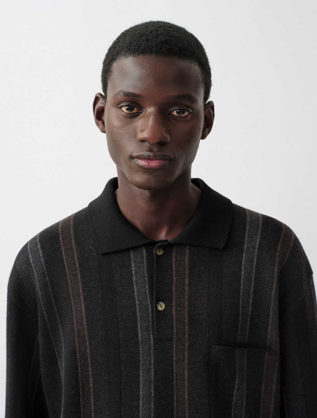 Cole Jacquard Polo, STONED BLACK, hi-res