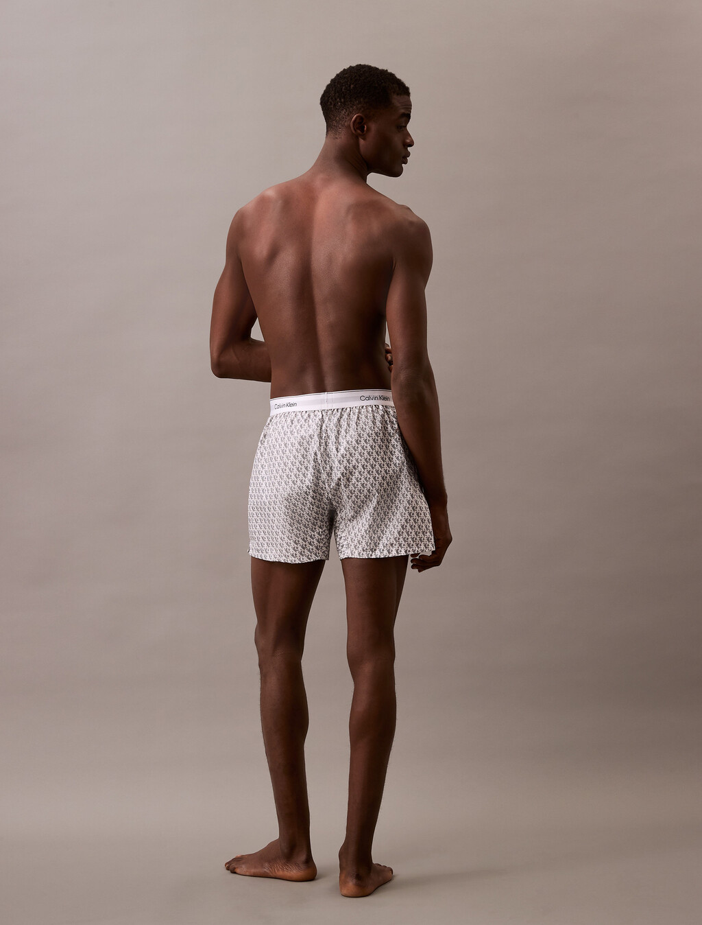 Cotton Poplin Traditional Boxers, 18659 PLUSH MONOGRAM_4.65in+ASH, hi-res