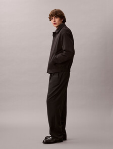 細斜紋飛行員外套, Black, hi-res