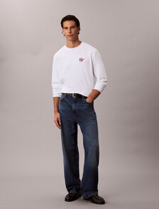 Back Logo Long Sleeve T-shirt, Bright White, hi-res