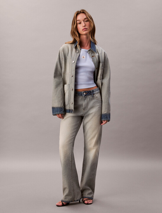 棉質彈性羅紋貼身 T 恤