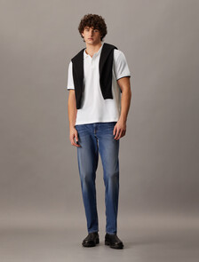 對比飾邊經典珠地棉 Polo 衫, Bright White, hi-res