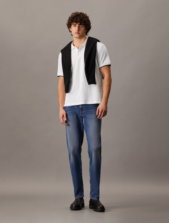 對比飾邊經典珠地棉 Polo 衫