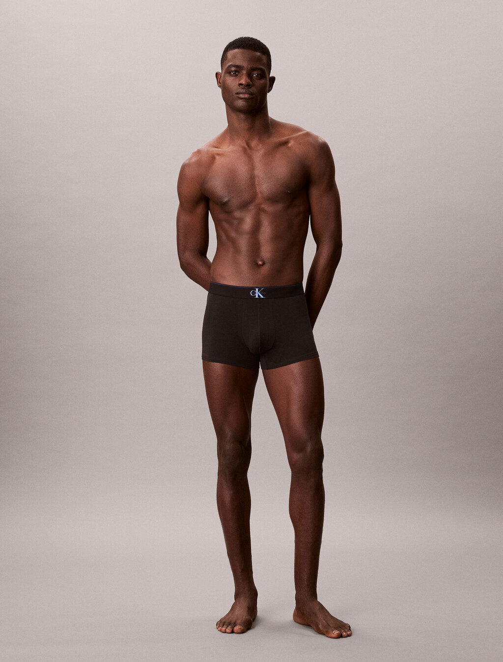 Monogram 圖案低腰平口內褲 3 件套組, BLACK w/ BLUE RIVER FOG/BLUE RIVER FOG w/ BLUE DES, hi-res