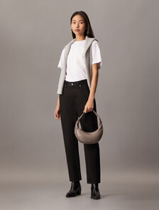 CK Pinched Soft Crescent Bag, Driftwood, hi-res