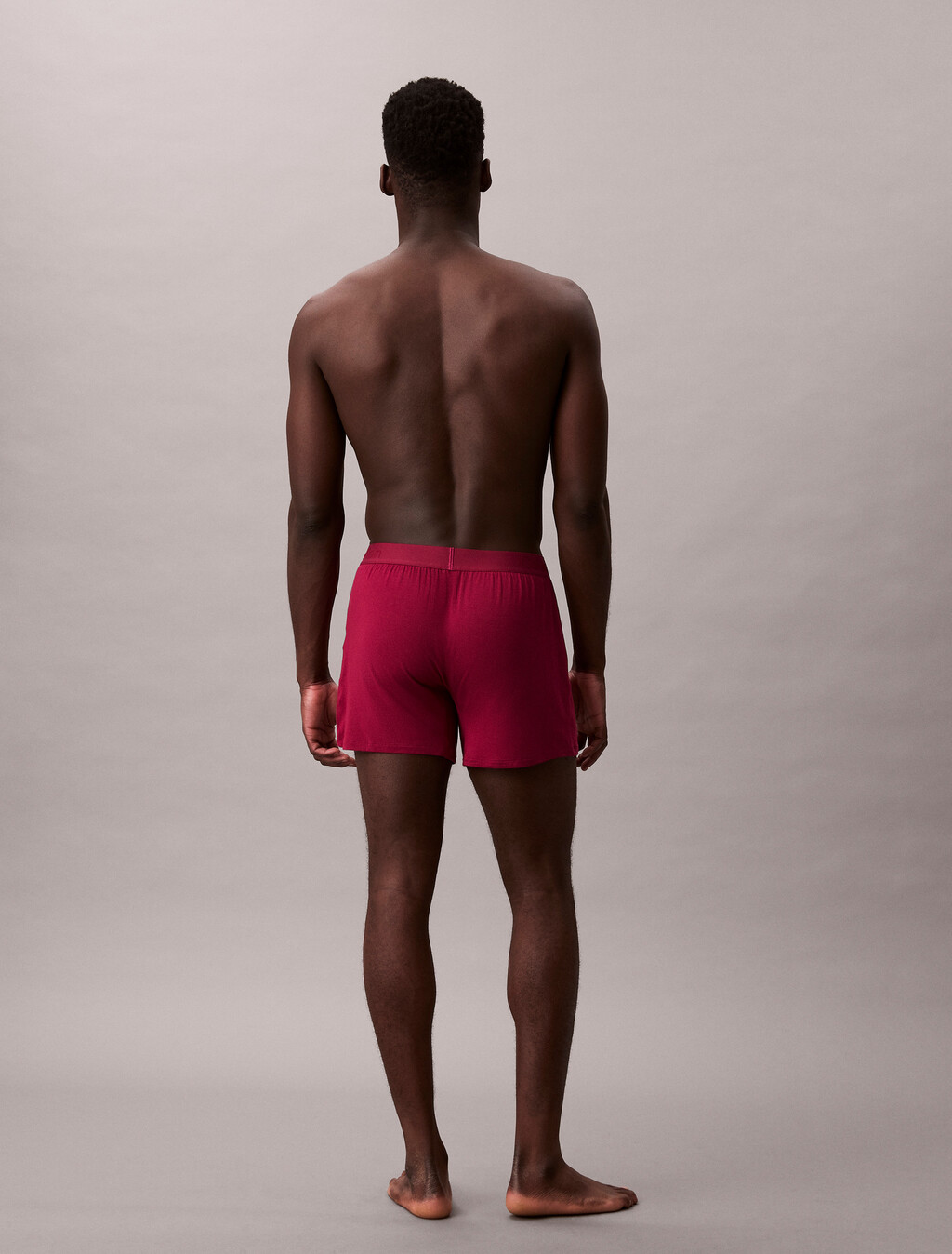 超柔莫代爾修身四角內褲, Beet Red, hi-res