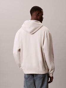 絲絨 Monogram 案連帽外套, Chalk, hi-res