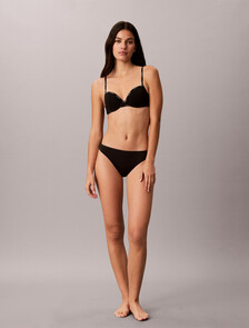 Icon Cotton Modal Demi Bra, Black, hi-res