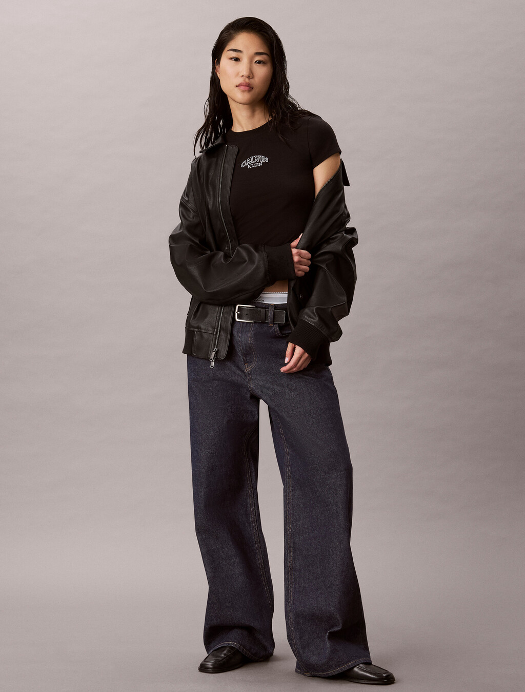 Baby Fit Logo Cropped T-Shirt, Black, hi-res