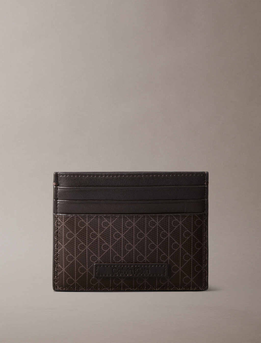 Allover Monogram Logo Card Holder, Mulch, hi-res