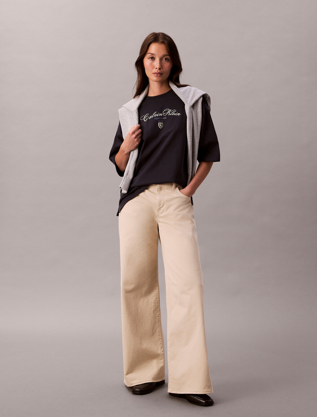 Script Logo Graphic Relaxed T-Shirt, Inkwell, hi-res