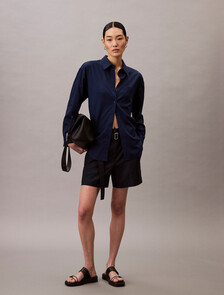 Herringbone Utility Belted Short, Dark Sapphire, hi-res