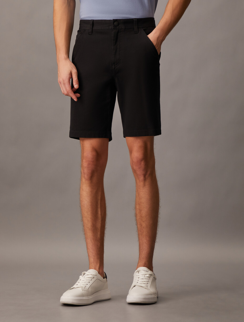 Essential Cotton Lyocell Chino Shorts, Ck Black, hi-res