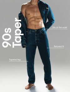 90s Taper Fit Jeans, WASHED BONE, hi-res