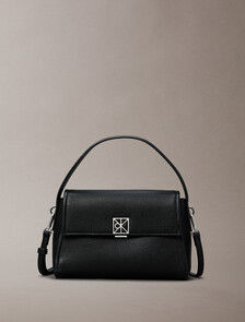 顆粒紋理肩背包, Black, hi-res