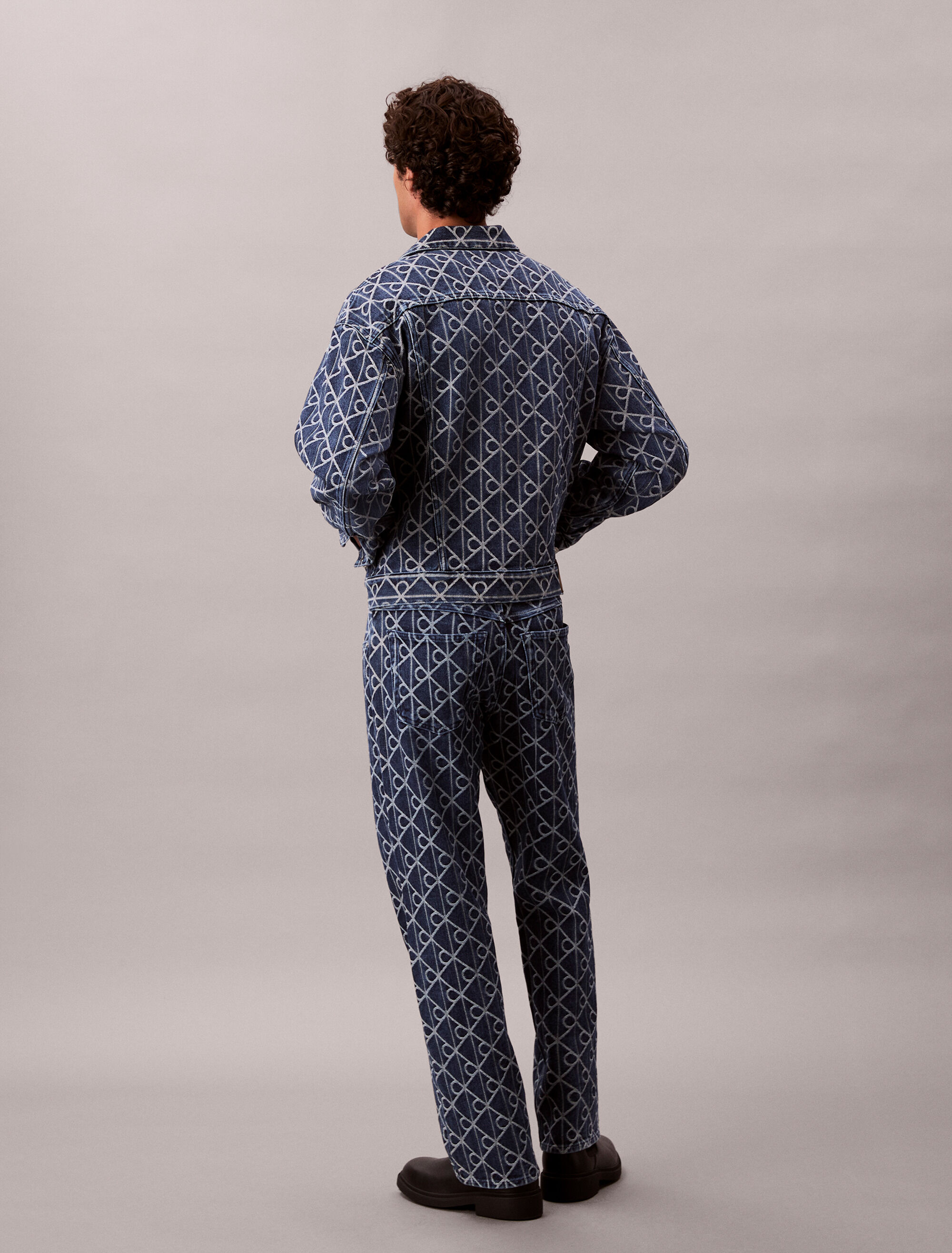 Allover Logo 90's Straight Jeans | blue | Calvin Klein Taiwan Allover Logo 90's Straight Jeans | blue | Calvin Klein Taiwan