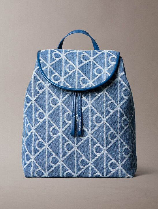 Denim Logo Jacquard Backpack