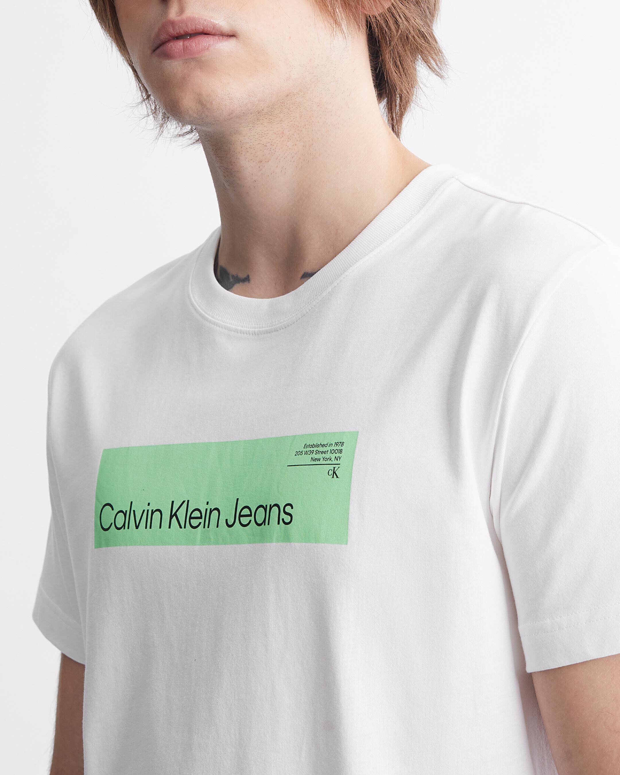 Hyper Real Box Logo Tee white Calvin Klein Taiwan