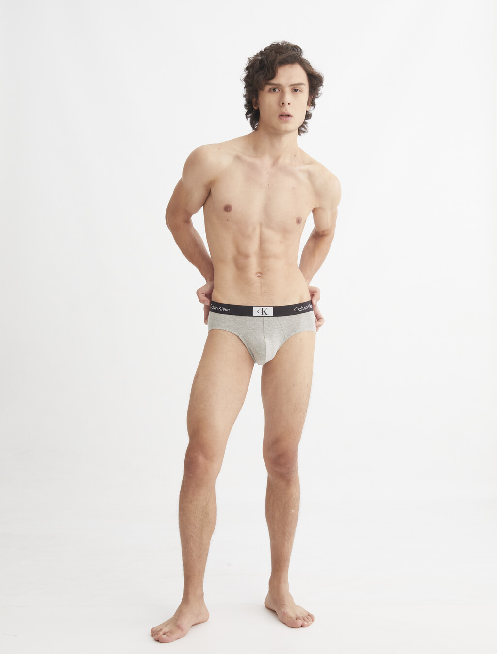 Calvin Klein 1996 Cotton Hipster Brief, Grey Heather, hi-res