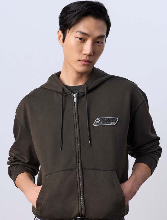 Jung Kook for Calvin Klein 毛圈寬鬆連帽外套