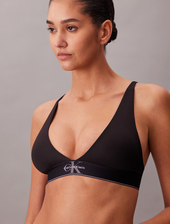 Triangle Bralette - Graphic Monogram Microfibre Stretch