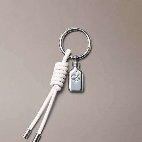 Mini CK One Key Fob Bag Charm Gray Lilac