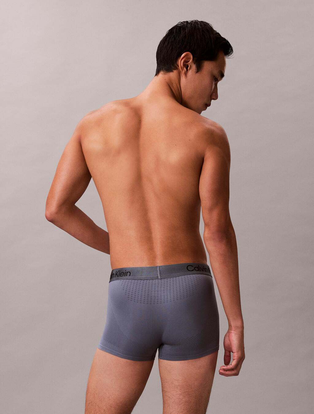 CK Pro Fit Micro Low Rise Trunks, Metro Grey w/ Black Logo, hi-res